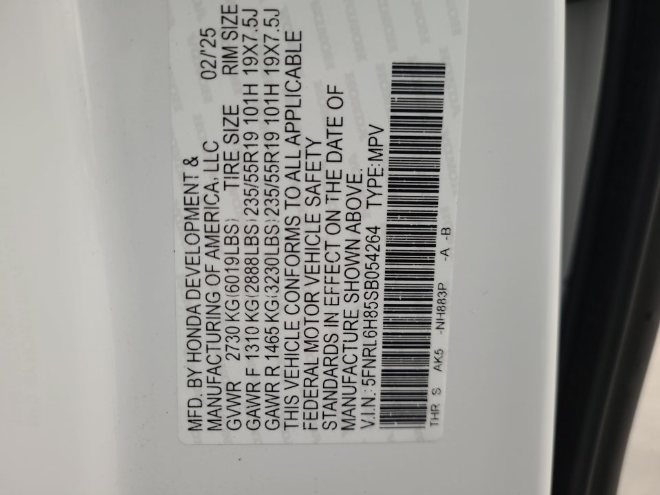 2025 Honda Odyssey Touring