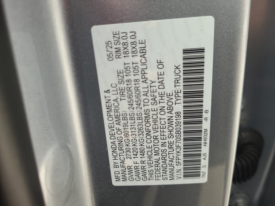 2025 Honda Ridgeline TrailSport+