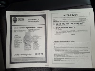 2025 Honda Ridgeline Black Edition