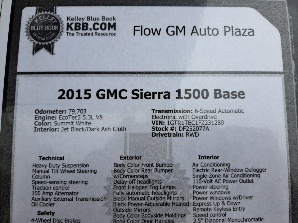 2015 GMC Sierra 1500 Base