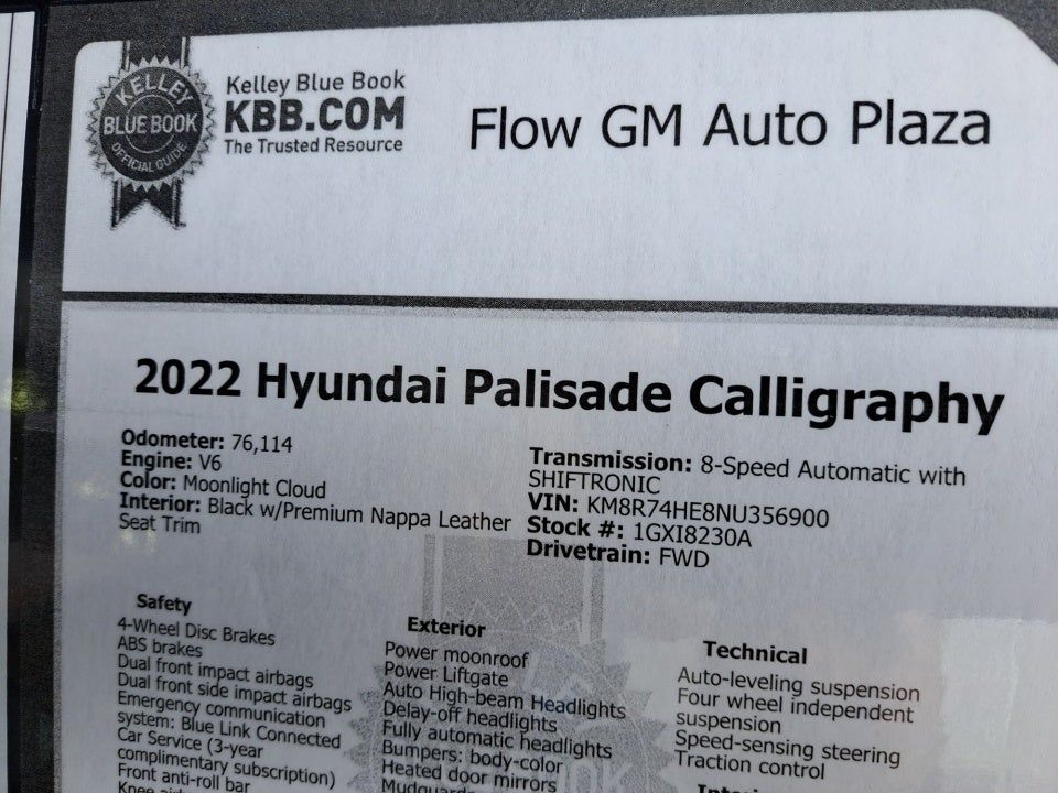 2022 Hyundai Palisade Calligraphy