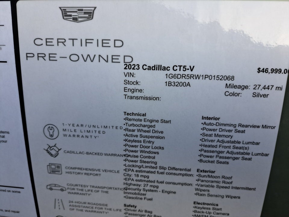 2023 Cadillac CT5-V V-Series