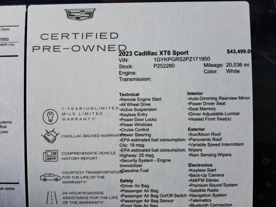 2023 Cadillac XT6 AWD Sport