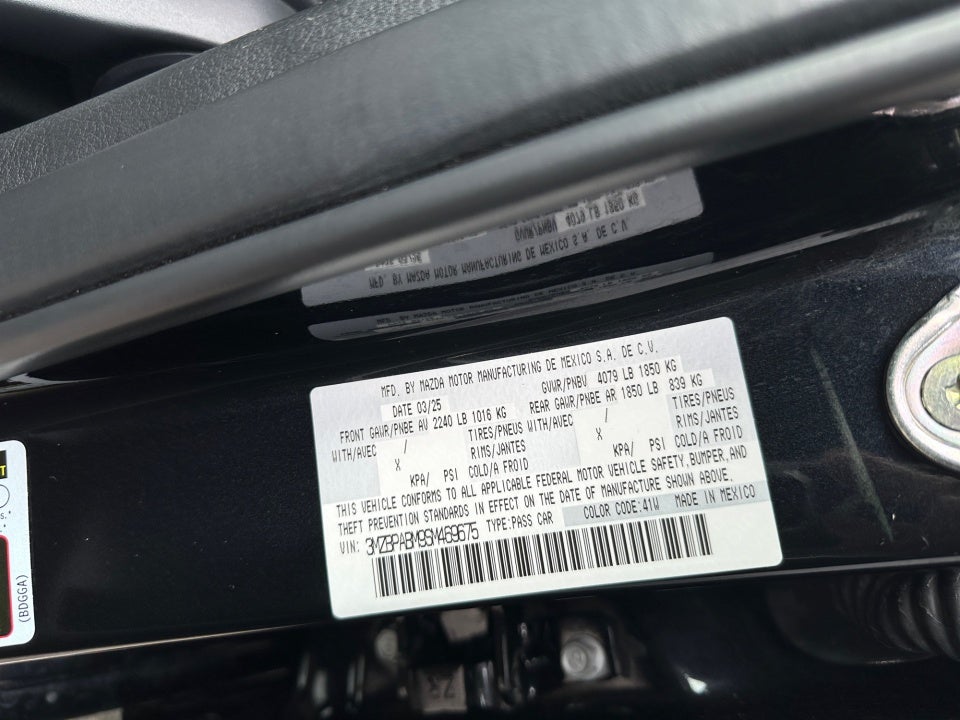 2025 Mazda Mazda3 Sedan 2.5 S Select Sport