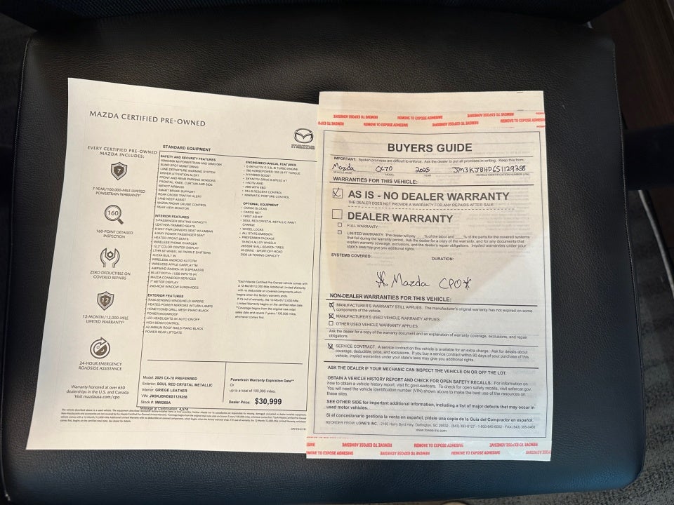 2025 Mazda Mazda CX-70 3.3 Turbo Preferred Package