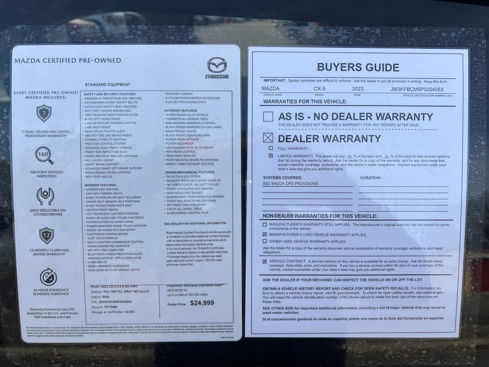 2023 Mazda Mazda CX-5 2.5 S Carbon Edition