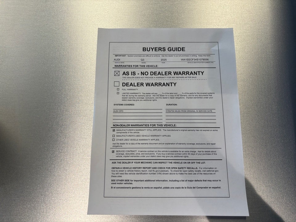 2025 Audi Q3 Premium 45 TFSI S line quattro Tiptronic