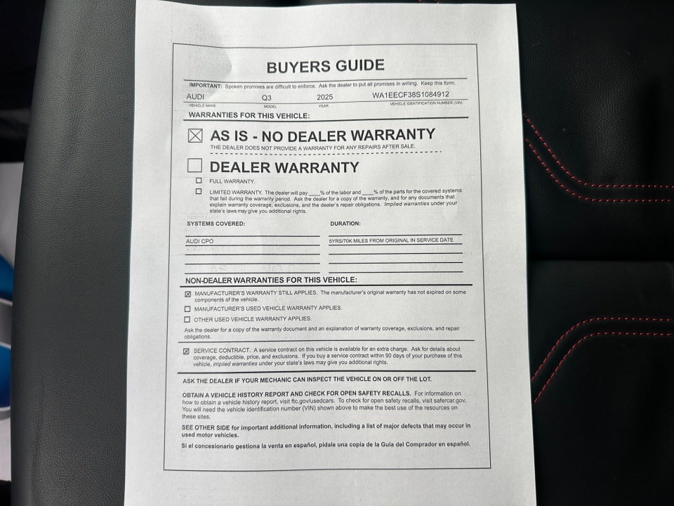 2025 Audi Q3 Premium 45 TFSI S line quattro Tiptronic