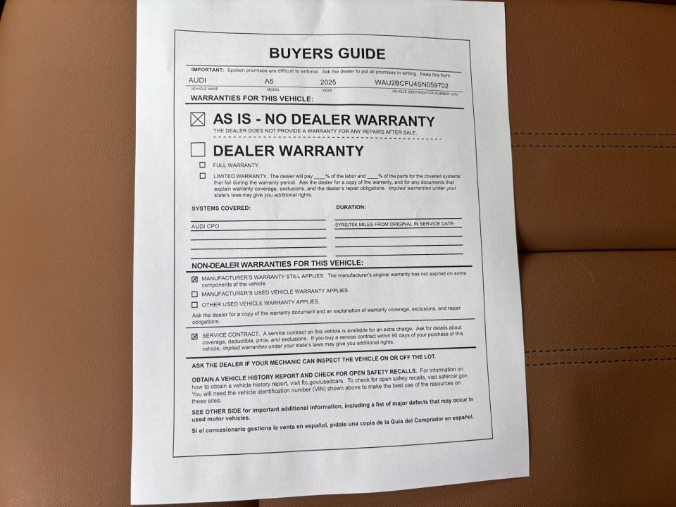 2025 Audi All-new A5 Premium Plus TFSI quattro S tronic