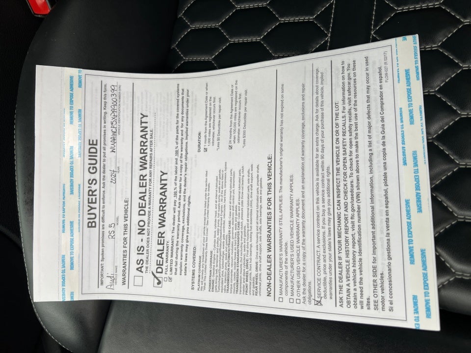 2023 Audi RS 5 Sportback TFSI quattro Tiptronic