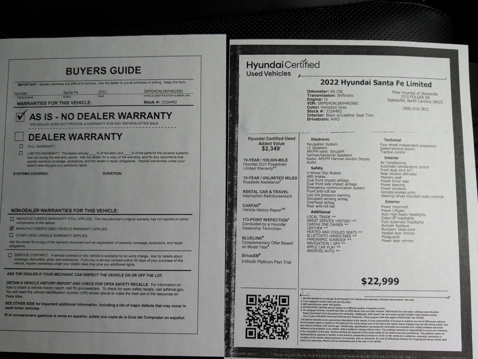 2022 Hyundai Santa Fe Limited