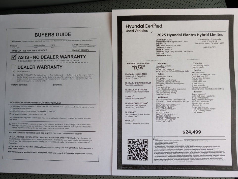 2025 Hyundai Elantra Hybrid Limited