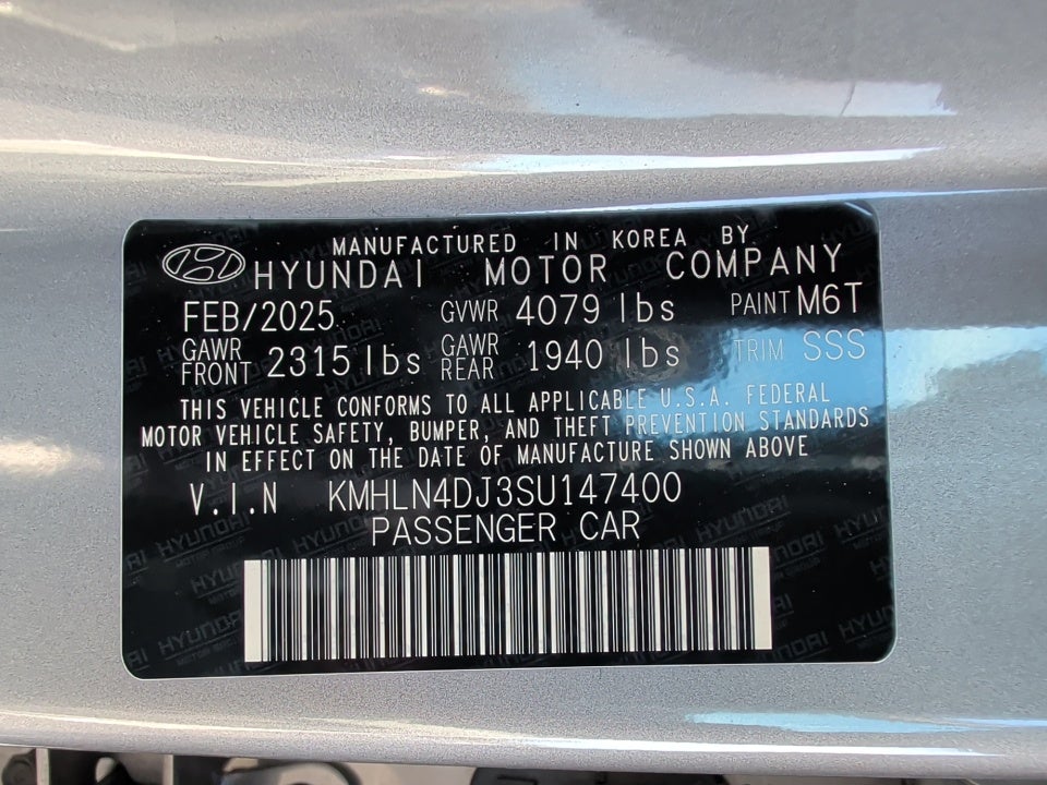 2025 Hyundai Elantra Hybrid Limited