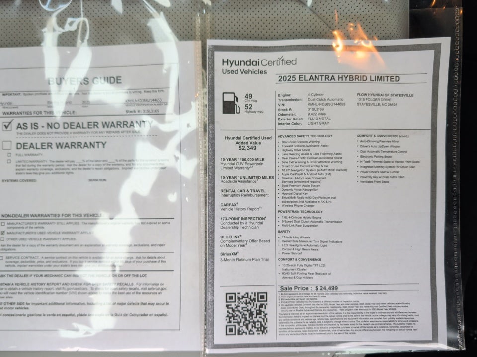 2025 Hyundai Elantra Hybrid Limited