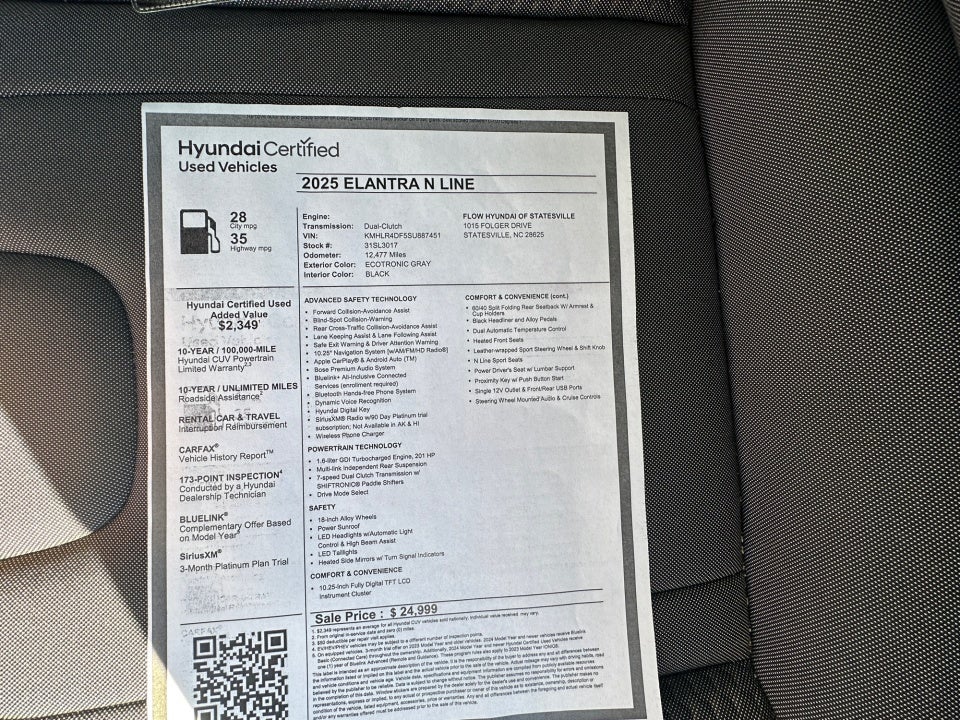 2025 Hyundai Elantra N Line