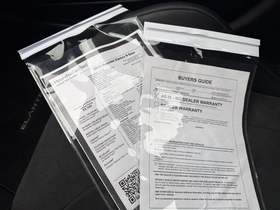 2025 Hyundai Elantra N Manual