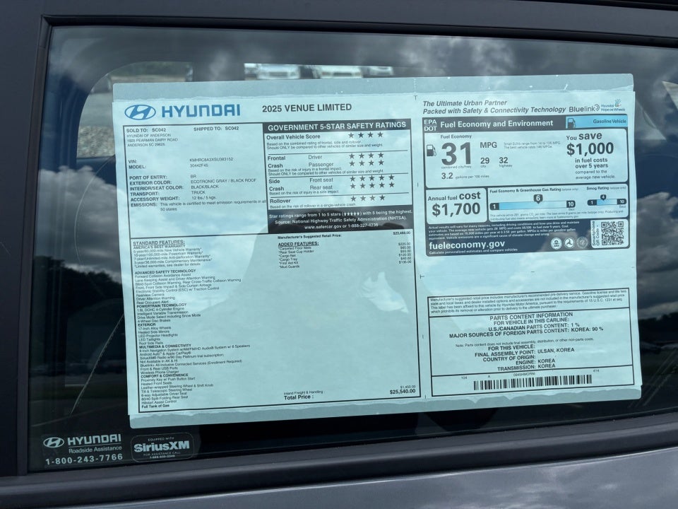 2025 Hyundai Venue Limited