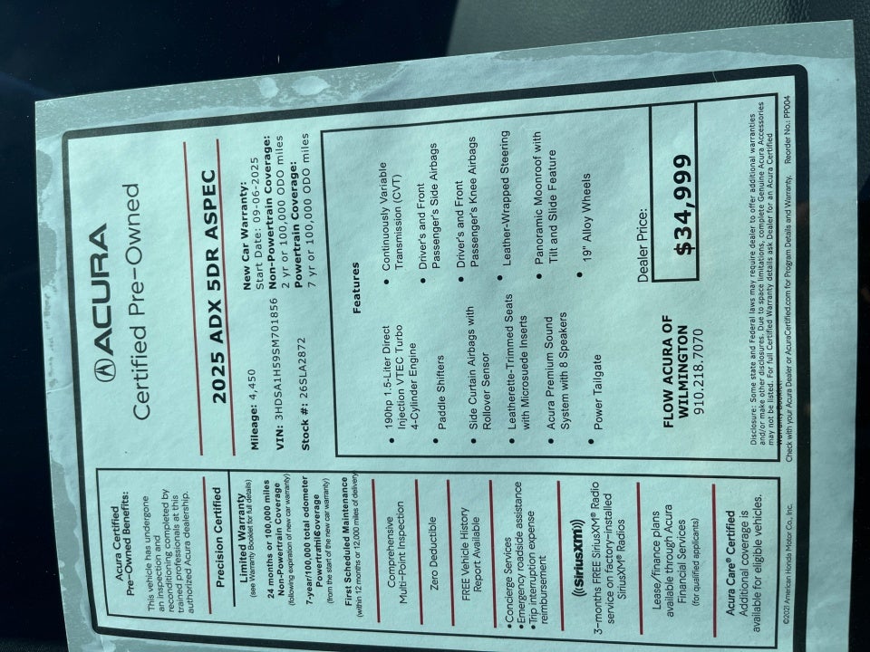 2025 Acura ADX A-Spec