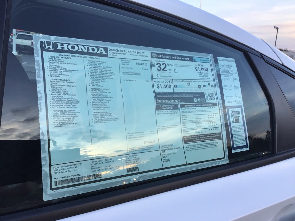 2023 Honda Civic Hatchback Sport