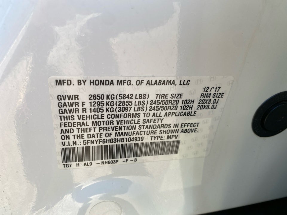 2017 Honda Pilot Elite