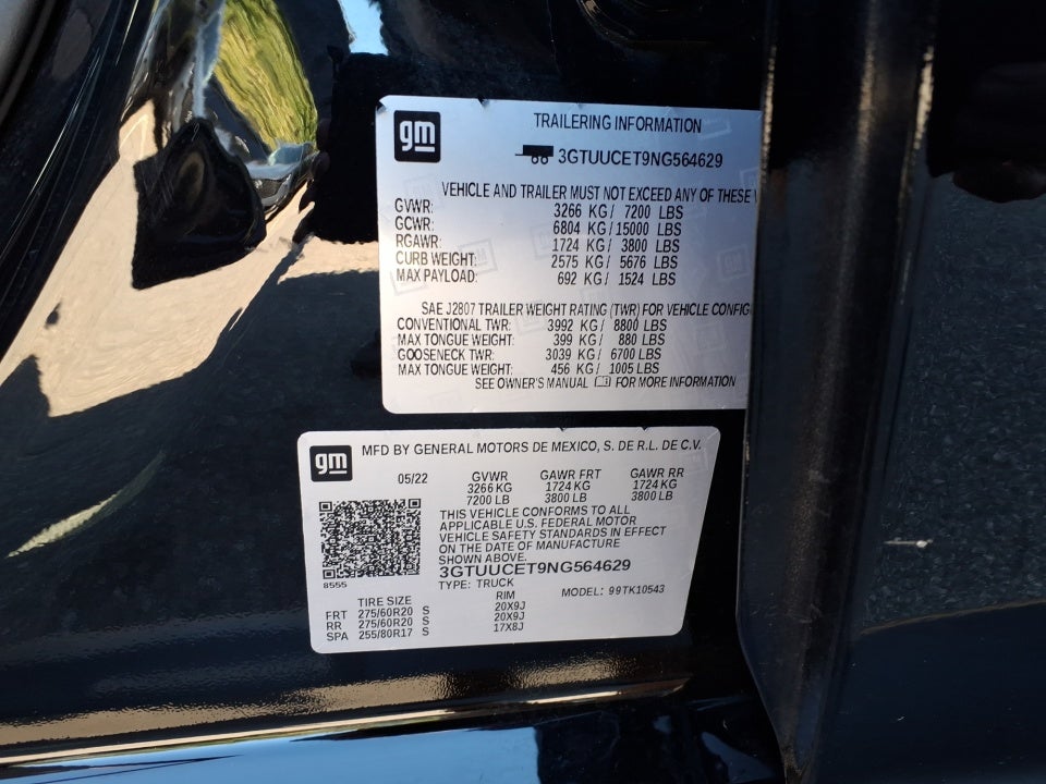 2022 GMC Sierra 1500 4WD Crew Cab Short Box Elevation