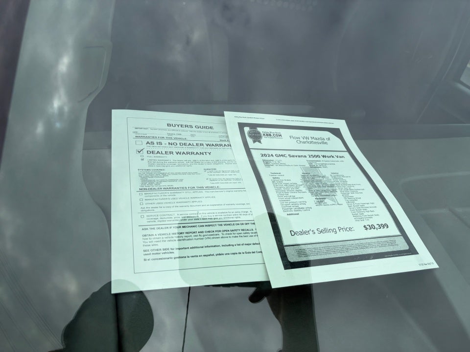 2024 GMC Savana Cargo RWD 2500 Regular Wheelbase Work Van