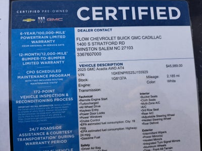 2025 GMC Acadia AWD AT4