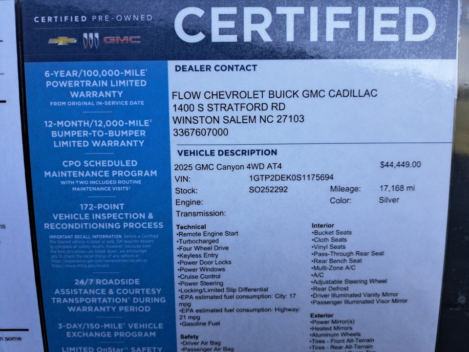 2025 GMC Canyon 4WD AT4