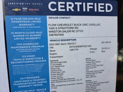 2023 GMC Sierra 1500 4WD Crew Cab Short Box SLT