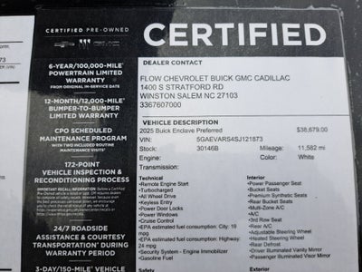 2025 Buick Enclave Preferred FWD