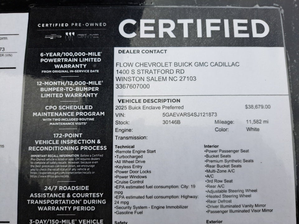 2025 Buick Enclave Preferred FWD