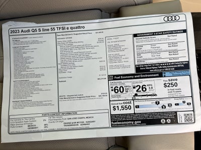 2023 Audi Q5 Premium Plus 55 TFSI e S line quattro S tronic