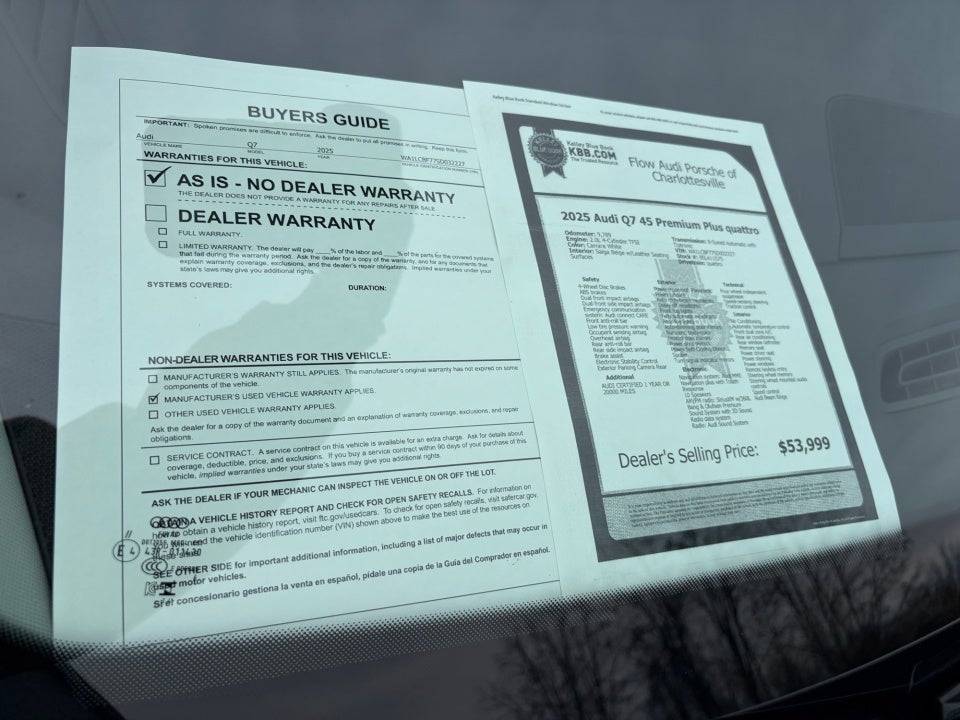 2025 Audi Q7 Premium Plus 45 TFSI quattro Tiptronic