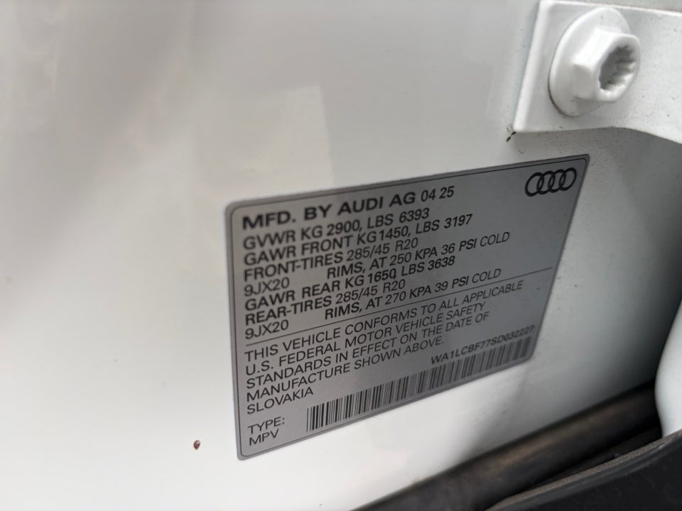 2025 Audi Q7 Premium Plus 45 TFSI quattro Tiptronic