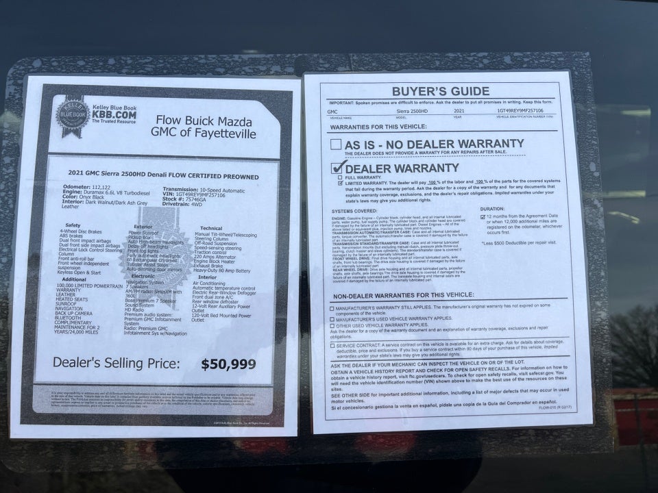 2021 GMC Sierra 2500HD 4WD Crew Cab Standard Bed Denali