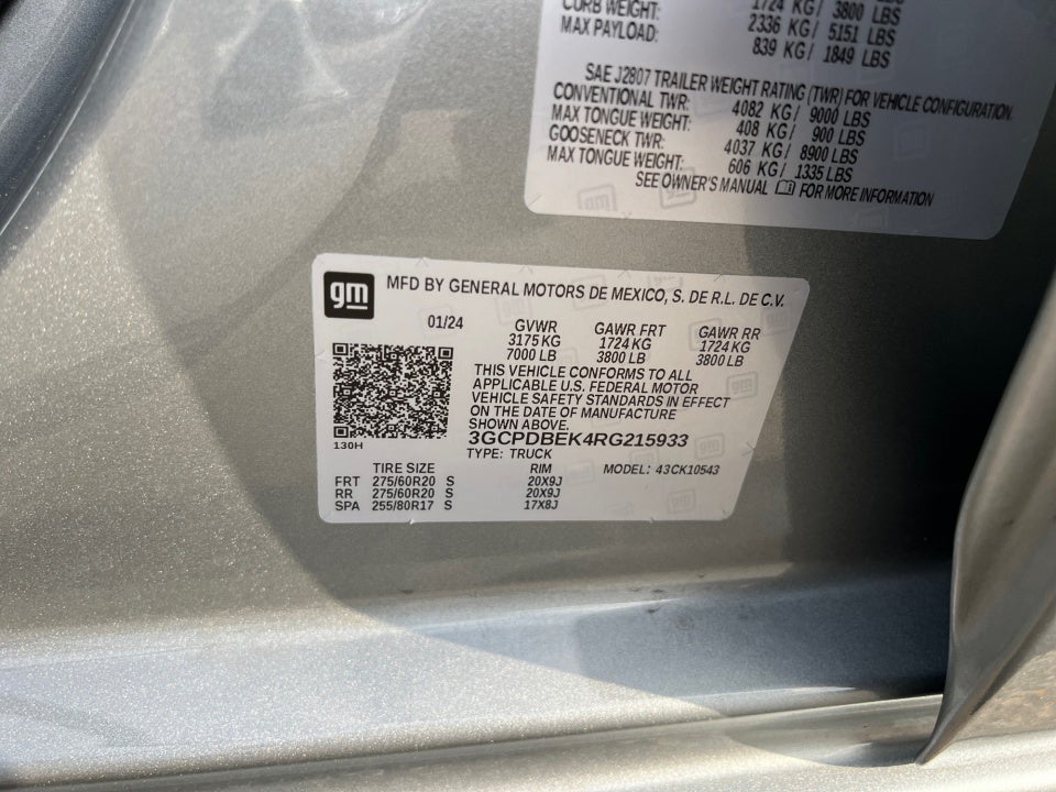 2024 Chevrolet Silverado 1500 4WD Crew Cab Short Bed Custom