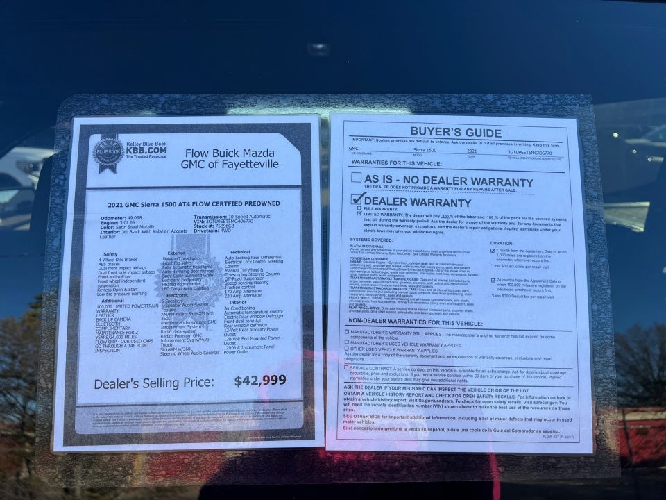 2021 GMC Sierra 1500 4WD Crew Cab Short Box AT4